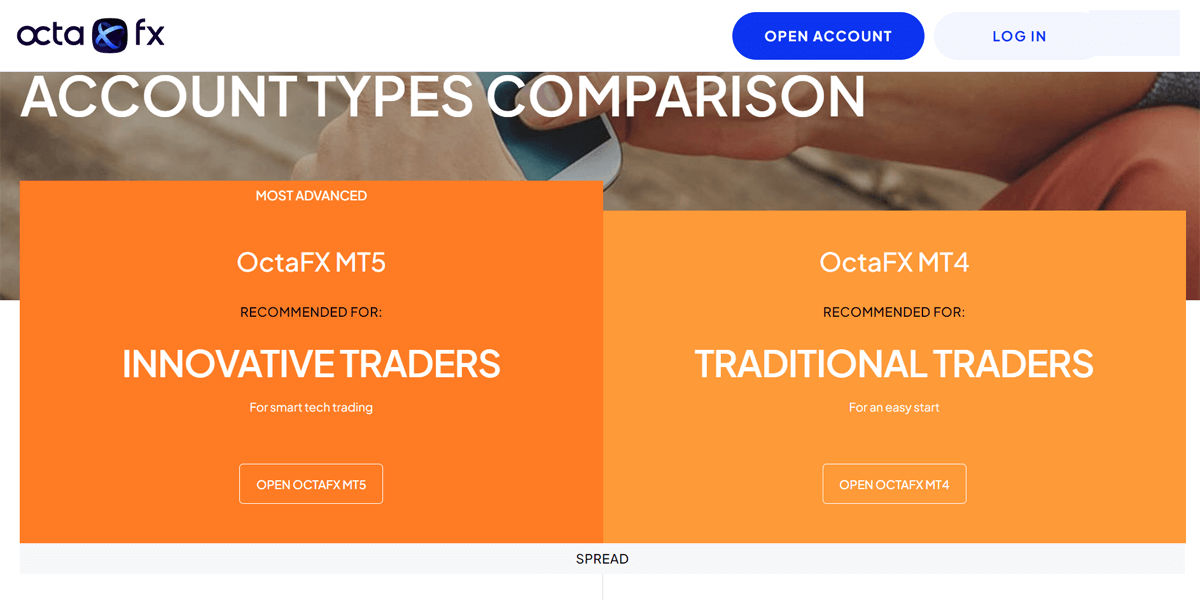 OctaFX Trading Accounts