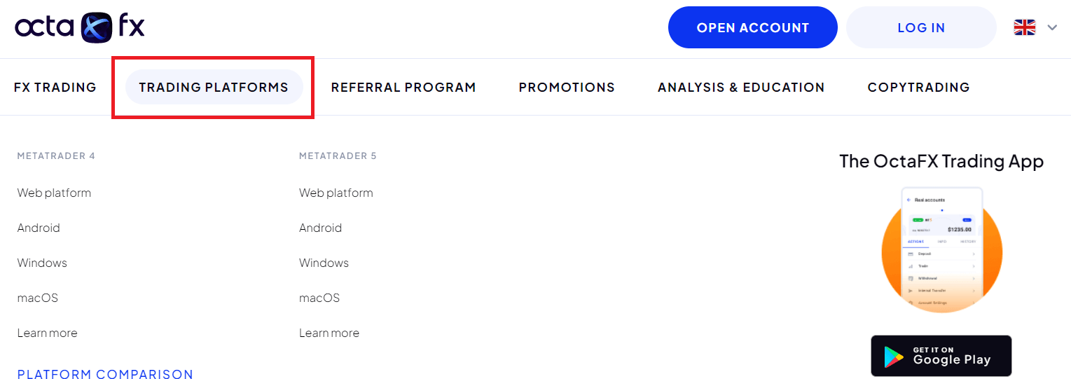 Check the Forex Broker's Platform